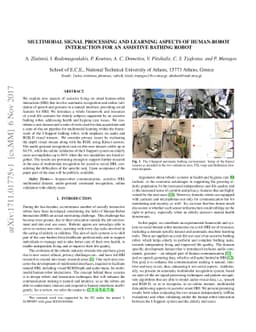 Multimodal Signal Processing and Learning Aspects of Human-Robot
  Interaction for an Assistive Bathing Robot