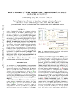 Radical analysis network for zero-shot learning in printed Chinese
  character recognition