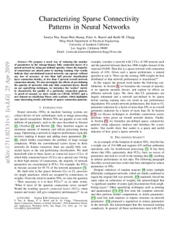 Characterizing Sparse Connectivity Patterns in Neural Networks