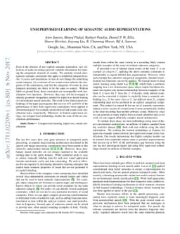 Unsupervised Learning of Semantic Audio Representations