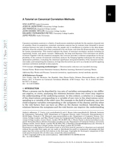 A Tutorial on Canonical Correlation Methods
