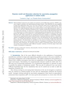 Bayesian model and dimension reduction for uncertainty propagation:
  applications in random media