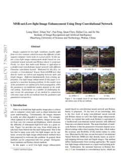 MSR-net:Low-light Image Enhancement Using Deep Convolutional Network