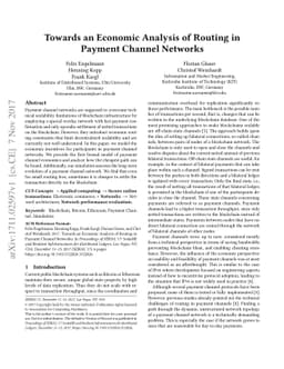 Towards an Economic Analysis of Routing in Payment Channel Networks