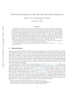 Theoretical limitations of Encoder-Decoder GAN architectures