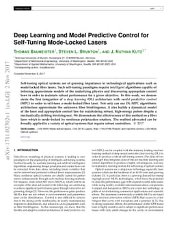 Deep Learning and Model Predictive Control for Self-Tuning Mode-Locked
  Lasers