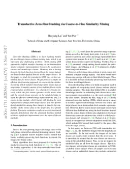 Transductive Zero-Shot Hashing via Coarse-to-Fine Similarity Mining