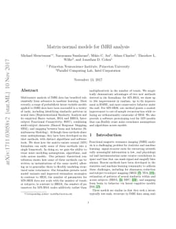 Matrix-normal models for fMRI analysis
