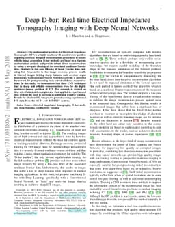 Deep D-bar: Real time Electrical Impedance Tomography Imaging with Deep
  Neural Networks