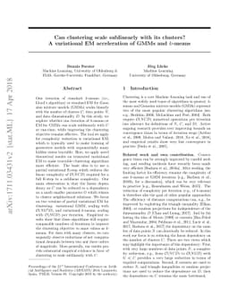 Can clustering scale sublinearly with its clusters? A variational EM
  acceleration of GMMs and $k$-means