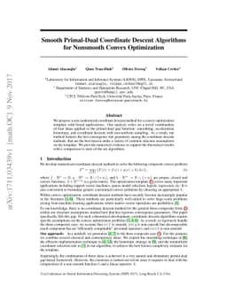 Smooth Primal-Dual Coordinate Descent Algorithms for Nonsmooth Convex
  Optimization