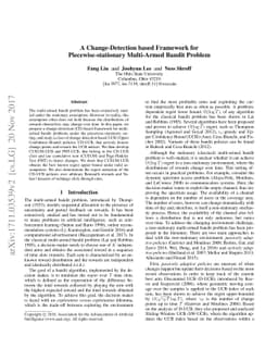 A Change-Detection based Framework for Piecewise-stationary Multi-Armed
  Bandit Problem