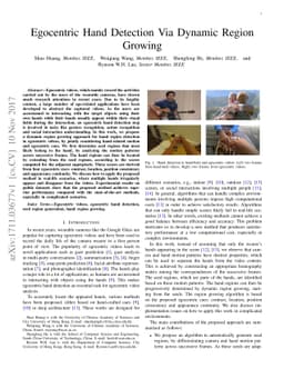 Egocentric Hand Detection Via Dynamic Region Growing
