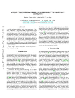 A Fully Convolutional Tri-branch Network (FCTN) for Domain Adaptation