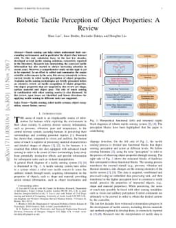 Robotic Tactile Perception of Object Properties: A Review