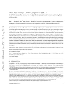 "Dave...I can assure you...that it's going to be all right..." -- A
  definition, case for, and survey of algorithmic assurances in human-autonomy
  trust relationships