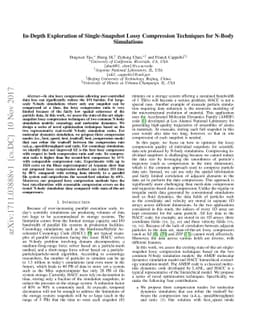 In-Depth Exploration of Single-Snapshot Lossy Compression Techniques for
  N-Body Simulations