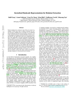 Kernelized Hashcode Representations for Relation Extraction