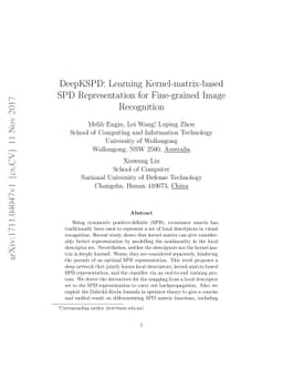 DeepKSPD: Learning Kernel-matrix-based SPD Representation for
  Fine-grained Image Recognition