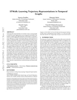STWalk: Learning Trajectory Representations in Temporal Graphs