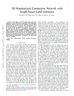 3D Randomized Connection Network with Graph-based Label Inference