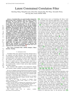 Latent Constrained Correlation Filter