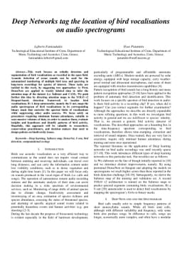 Deep Networks tag the location of bird vocalisations on audio
  spectrograms