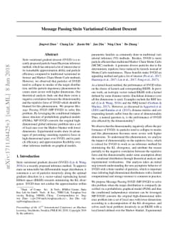Message Passing Stein Variational Gradient Descent