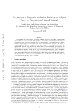 An Automatic Diagnosis Method of Facial Acne Vulgaris Based on
  Convolutional Neural Network