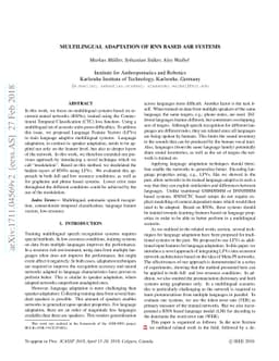 Multilingual Adaptation of RNN Based ASR Systems