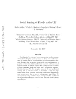 Social Sensing of Floods in the UK