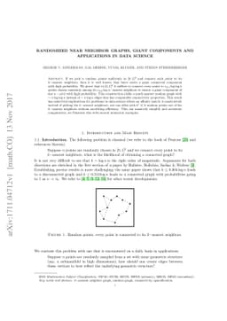 Randomized Near Neighbor Graphs, Giant Components, and Applications in
  Data Science