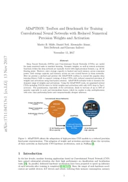ADaPTION: Toolbox and Benchmark for Training Convolutional Neural
  Networks with Reduced Numerical Precision Weights and Activation