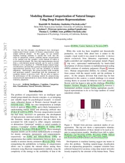 Modeling Human Categorization of Natural Images Using Deep Feature
  Representations