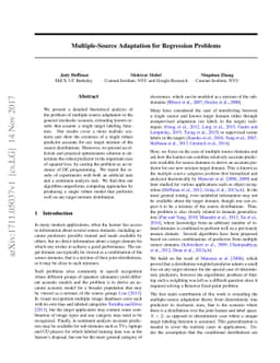 Multiple-Source Adaptation for Regression Problems