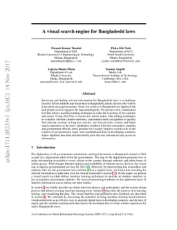 A visual search engine for Bangladeshi laws