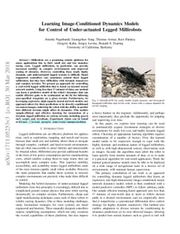 Learning Image-Conditioned Dynamics Models for Control of Under-actuated
  Legged Millirobots