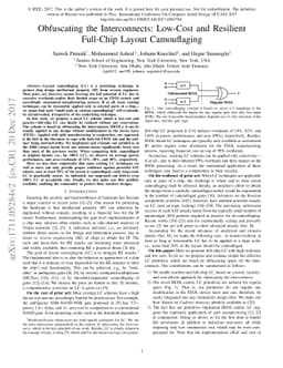 Obfuscating the Interconnects: Low-Cost and Resilient Full-Chip Layout
  Camouflaging