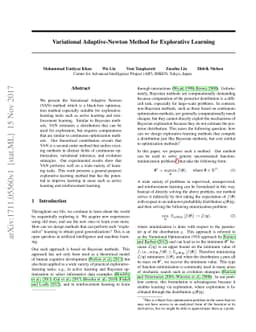 Variational Adaptive-Newton Method for Explorative Learning