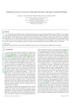 Exploiting Layerwise Convexity of Rectifier Networks with Sign
  Constrained Weights