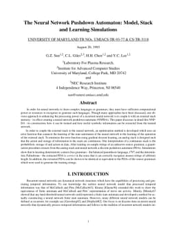 The Neural Network Pushdown Automaton: Model, Stack and Learning
  Simulations