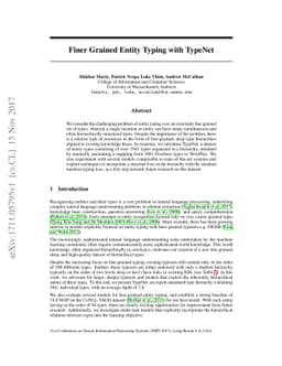 Finer Grained Entity Typing with TypeNet