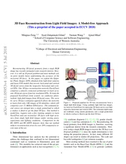 3D Face Reconstruction from Light Field Images: A Model-free Approach