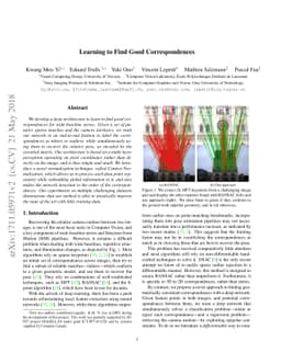 Learning to Find Good Correspondences