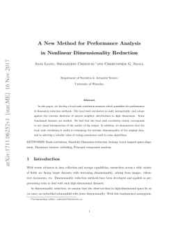 A New Method for Performance Analysis in Nonlinear Dimensionality
  Reduction