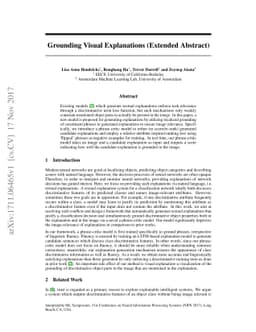 Grounding Visual Explanations (Extended Abstract)