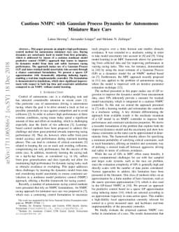 Cautious NMPC with Gaussian Process Dynamics for Autonomous Miniature
  Race Cars