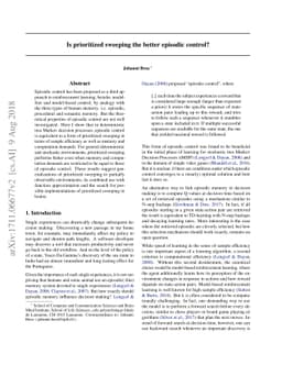 Is prioritized sweeping the better episodic control?