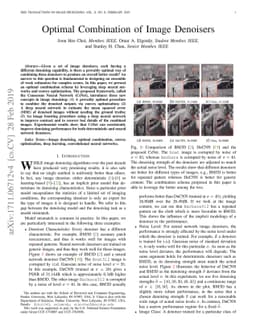 Optimal Combination of Image Denoisers