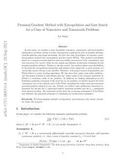 Proximal Gradient Method with Extrapolation and Line Search for a Class
  of Nonconvex and Nonsmooth Problems